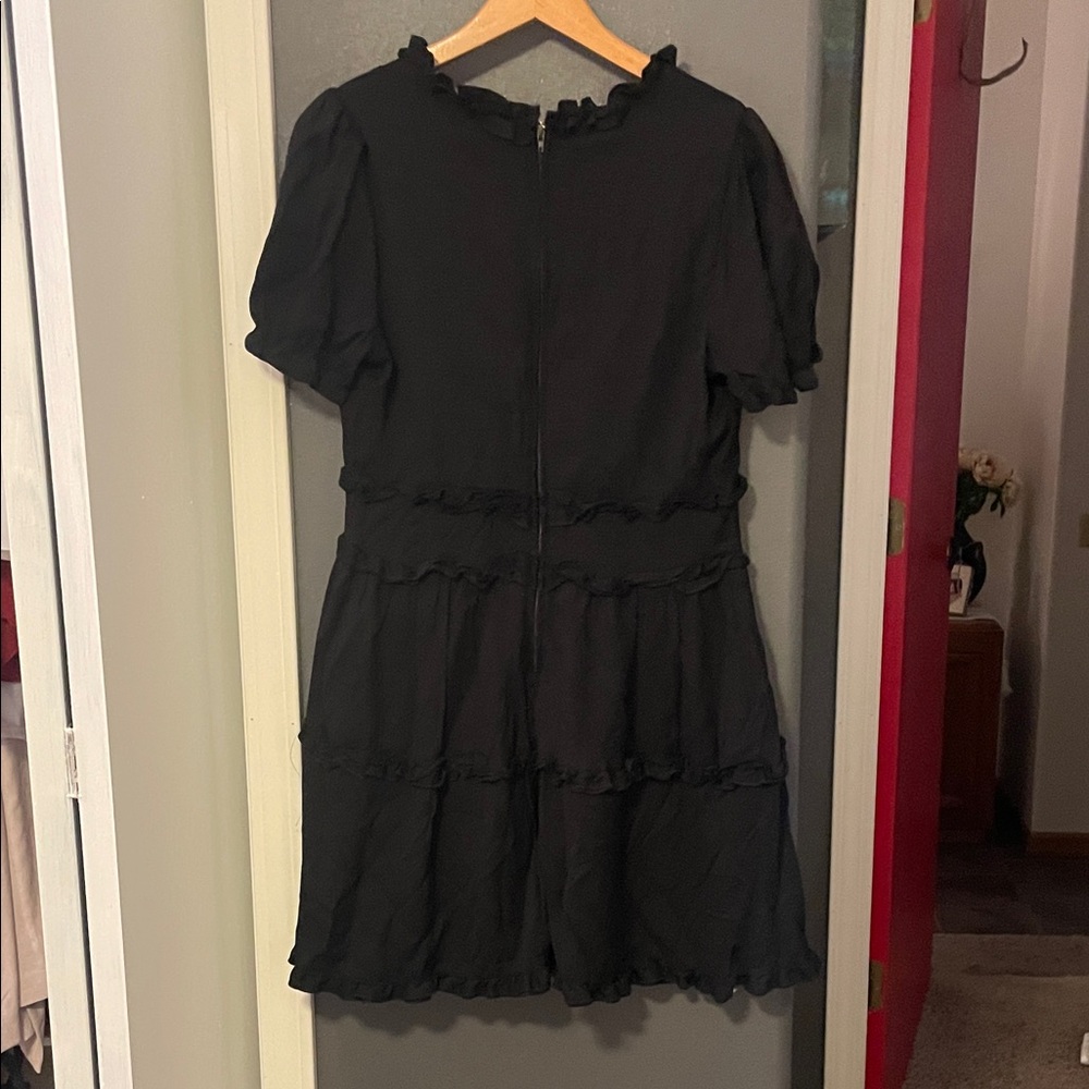 Trixxi Black Mini Dress with Ruffle Details - Picture 2 of 9
